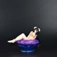 thumbnail image 4 of Modelo de personaje periférico de anime Albedo, posición sentada en círculo de natación, decoración de mesa de PVC de 10 cm, regalo, 4 of 5