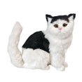 thumbnail image 2 of Figura de gato realista figura de gato foto de juguete, lindo animal relleno de réplica de mascotas para el hogar, coche, sala de estar Estilo C, 2 of 8