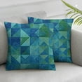thumbnail image 3 of BANET Throw Pillow Cover Set of 2, Abstract Pattern of Flowers Revival Blossoms, Decorative Square Covers for Couch Bed &amp; Sofa, Seafoam Brown Green 12x12in, 3 of 7