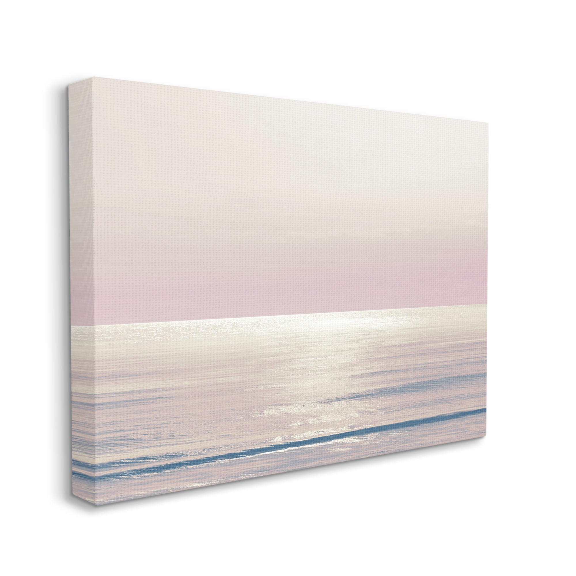 Stupell Industries Pastel Ocean Horizon Landscape Photography Gallery Wrapped Canvas Art Print Wall Art, 48 x 36