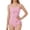 Pink, variant on Twist Front Side Tie Girls One Piece Swimsuit, Textured Cute Bathing Suit for Summer Beach Pool,13-14 Years