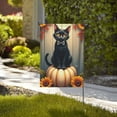 thumbnail image 4 of Autumn Black Cat On Pumpkin Garden Flag 12x18 Inch Double Sided Fall Halloween Yard Decor Outdoor House Flag Sunflower, 4 of 8