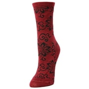 Natori Women's Medallion Wool Blend Crew Socks - Womens - Female (9-11, Oatmeal)