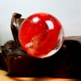 thumbnail image 4 of K-KED 70mm Big Natural Red Smelting Healing Quartz Stone Ball Crystal Sphere W/ Stand, 4 of 9