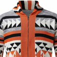 thumbnail image 5 of SEMIMAY Men's Color-Block Printed Stripe Zip Cardigan Sweater Slim Fit Cable Knitted Lapel Sweater Jacket With Pockets, 5 of 8