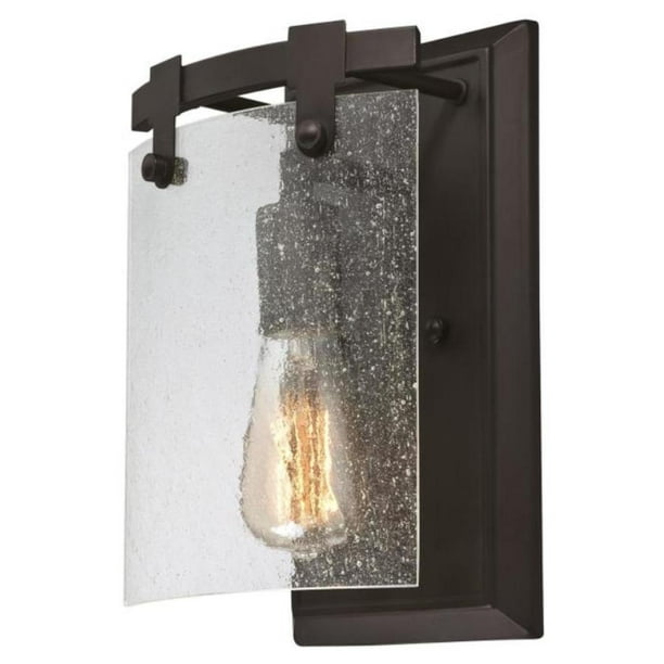 Westinghouse 63523 1 Light Oil Rubbed Bronze Clear Seeded Glass Shade