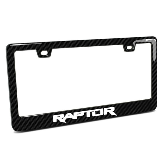 Ford F-150 Raptor Black Real Carbon Fiber Finish ABS Plastic License Plate Frame