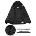 thumbnail image 5 of 33,000ft Mens Rain Suit with Hideaway Hood Waterproof Rain Gear Black Medium (Jackets and Pants), 5 of 8