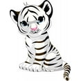 thumbnail image 2 of Cute White Tiger Cub Wall Mural by Wallmonkeys Peel and Stick Graphic (48 in H x 36 in W) WM133845, 2 of 4