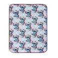 thumbnail image 3 of Disney Lilo & Stitch Kids Christmas Silk Touch Throw Blanket and Santa Hat Set, Blue, 40" x 50", 3 of 11
