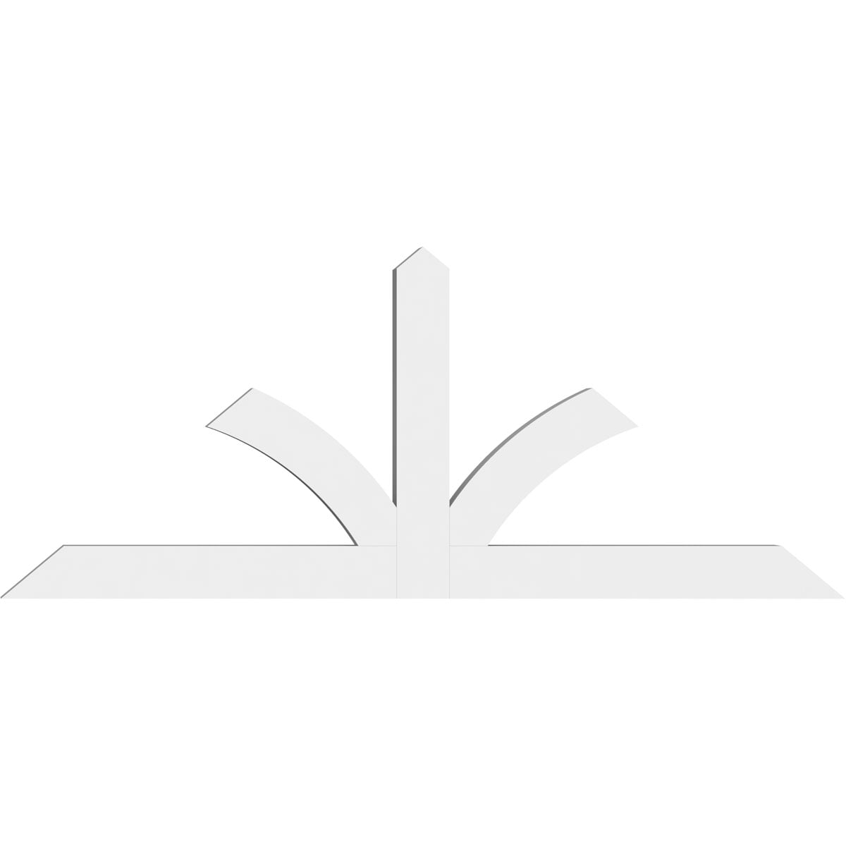 96"W x 40"H x 4"D x 6"F, 10/12 Pitch, Richland Architectural Grade PVC Gable Bracket