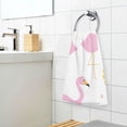 thumbnail image 6 of Dreamtimes Flamingo Tropical Fruit Cotton Towels Set 2 Pcs Absorbent Hand Towel Face Towels Kitchen Towels Bath Towels for Bathroom Laundry Room Kitchen 16 x 28 Inches, 6 of 7