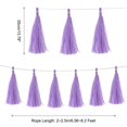 thumbnail image 2 of Uxcell 15Pcs Light Purple Tassel Garland Banner w Rope for Wedding Birthday Party Decoration, 2 of 6