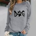 thumbnail image 3 of DDAPJ pyju Dog Mama Sweatshirt for Women ,Long Sleeve Pet Lover Crewneck Tunic Tops Cute Paw Graphic Pullover Sweatshirts Teen Girls Birthday Gifts, 3 of 3