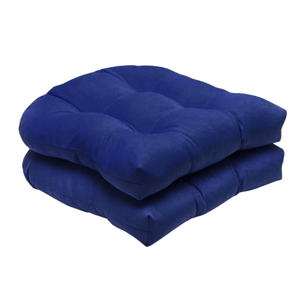 Cojines de Asiento de Mimbre para Exteriores, Cojín de Espuma de Esponja para Silla de Oficina, Corrección , , Cojín para S Azul real