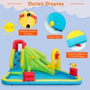 Costway Inflatable Water Slide Kids Splash Pool Bounce House without Blower