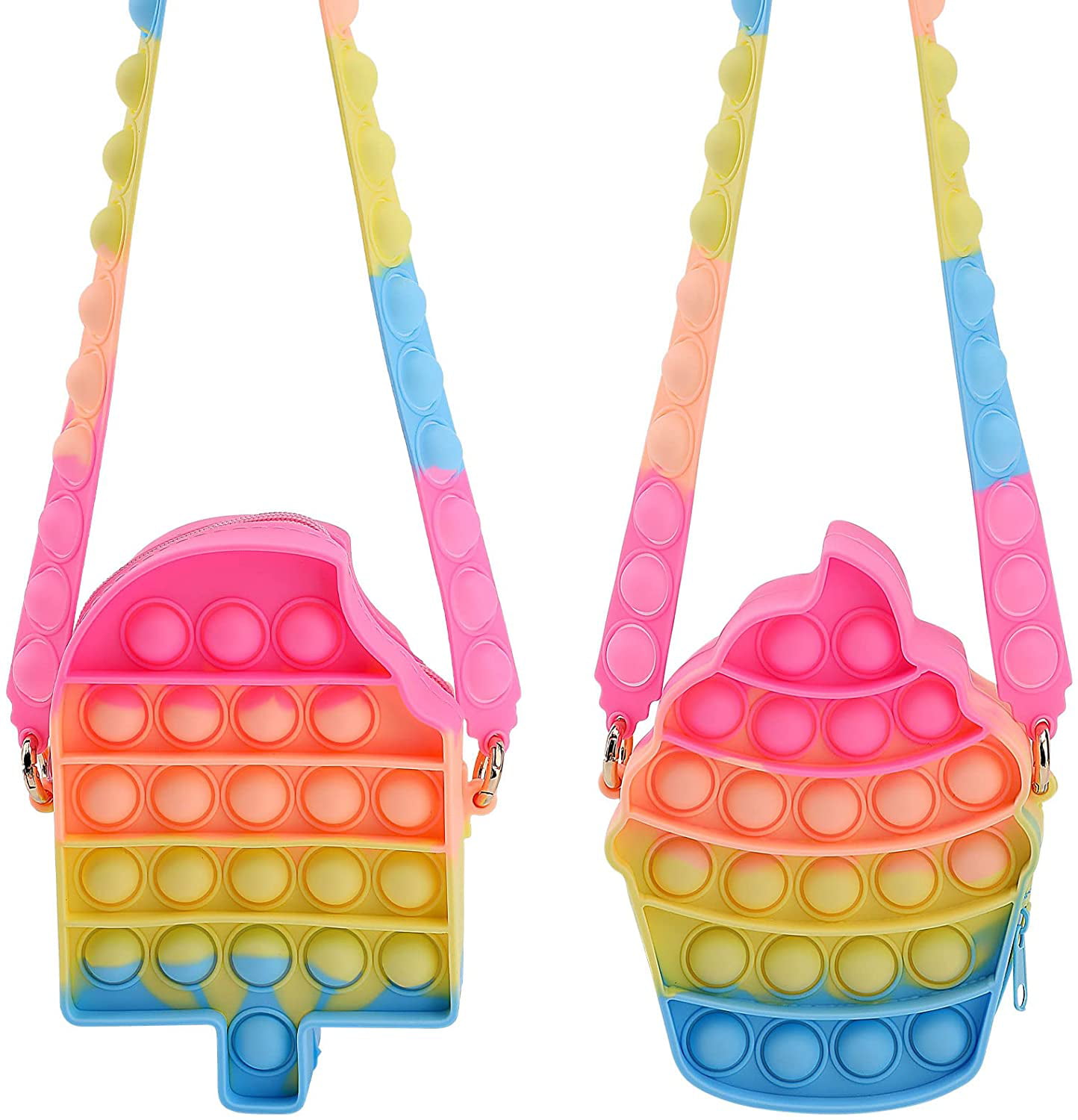 Fidget Push Bubble Shoulder Bag Fidget Pop-On-It School A Fidget Pop Backpack 