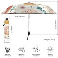 thumbnail image 3 of FORMRS Travel Umbrella Folding Auto Open Close Windproof Rain UV Protection, Pink Donut, 3 of 8