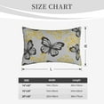 thumbnail image 6 of Fotbe Golden Glitter Butterflies Pillow Cases - Envelope Closure - Luxury, Extra Soft, Cooling Pillow Covers - Wrinkle, Fade, Stain Resistant-20"x30", 6 of 9