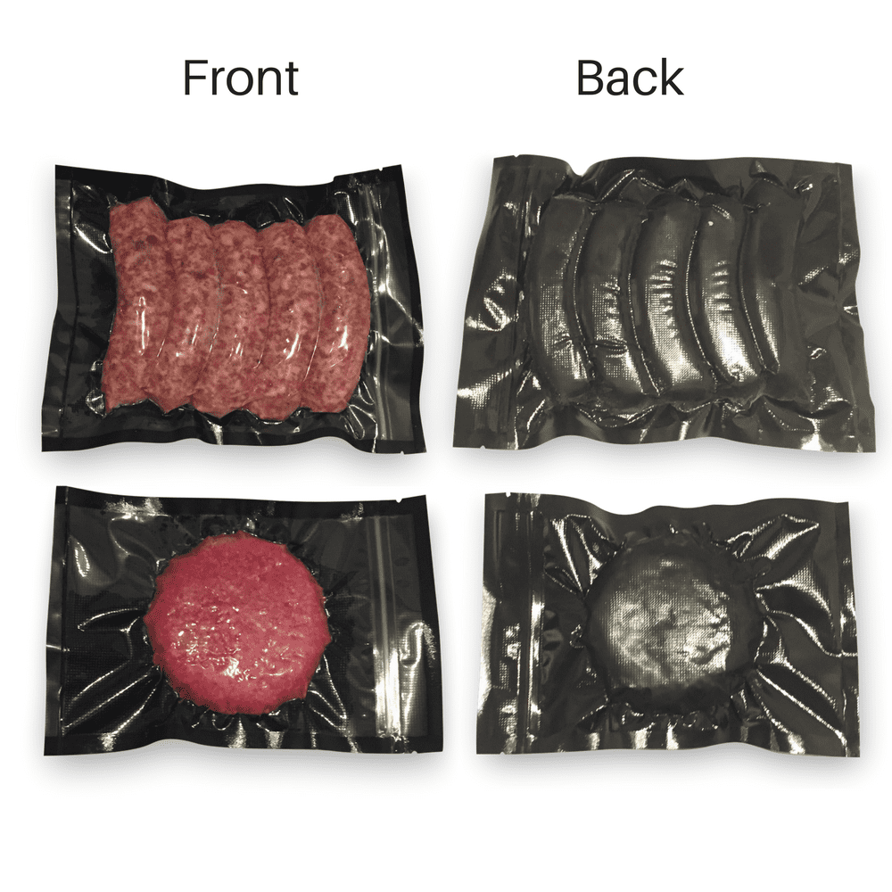 Black Vacuum Seal Zipper Bags - Gallon 11 X 16 - Clear Front – FoodVacBags