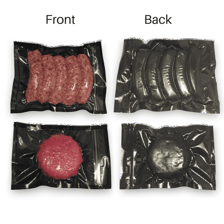 StashBags – 11.5″ x 24″ Black & Clear Pre-Cut Vacuum Seal Bags w