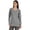 Heather Light Gray, variant on Inkmeso Solid Raglan Full Sleeve T-shirt For Women Scoop Neck Baseball Tee Casual Tops