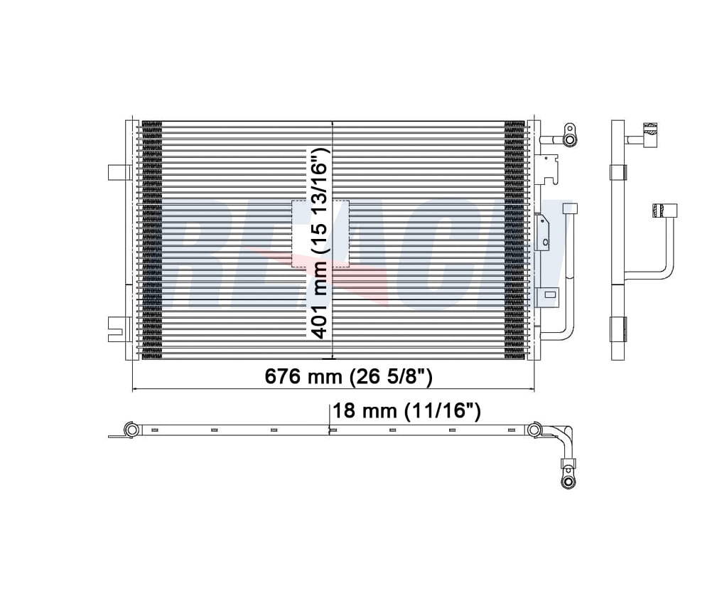 REACH Condenser 31-4612 for CHEVROLET Chevy Cavalier 95-04