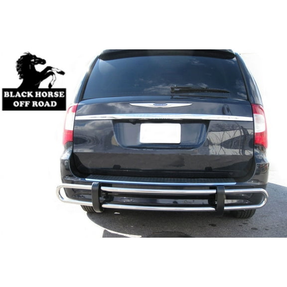Black Horse Rear Bumper Guard 8DGCASS For 2008-2014 Chrysler Town & Country Stainless Steel Rear Bumper Guard Double Tube