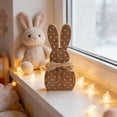 thumbnail image 6 of Rustic Wooden Bunny Figurines with White Polka Dots - Farmhouse Easter Table Decor for Tiered Tray, Mantel & Spring Home Accents, 6 of 8