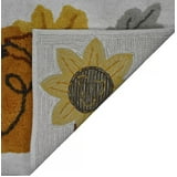 Celebrate Fall Pumpkin & Sunflower Cotton Bath Rug, 20x30 Autumn Throw ...
