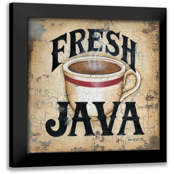 Lewis, Kim 15x15 Black Modern Framed Museum Art Print Titled - Fresh Java
