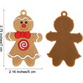 thumbnail image 2 of Juego de 24 bolsas de adornos navideños de pan de jengibre, adornos colgantes para árboles, decoración, estatua navideña de hombre de jengibre con cuerda 12X2, multicolor, 2 of 5