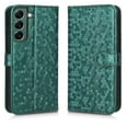 thumbnail image 2 of SaniMore Wallet Case for Samsung Galaxy S23 Plus 6.6" 2023, Glitter PU Leather Case Polka Dot Card Slots Cash Pocket Kickstand Removeable Wrist Strip Magnetic Clasp All-around Protective Shell, Green, 2 of 9