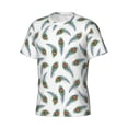 thumbnail image 5 of Vsdgher Colorful Grass Print Men's Dry Fit Mesh Athletic Shirts Moisture Wicking Tennis T-Shirt Tops, 5 of 9