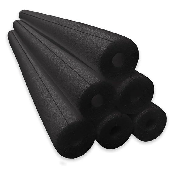 Jumbo Clamp-On Foam Noodles 6 Pack - Black