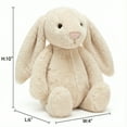 thumbnail image 2 of 9.8" Soft Stuffed Easter Bunny Plush Toy, Cute Floppy Eared Rabbit Pillow, Sweet Plushie for Easter Basket Stuffers & Spring Home Decor, Perfect Gift for All Ages (Creamy Oatmeal Beige), 2 of 8
