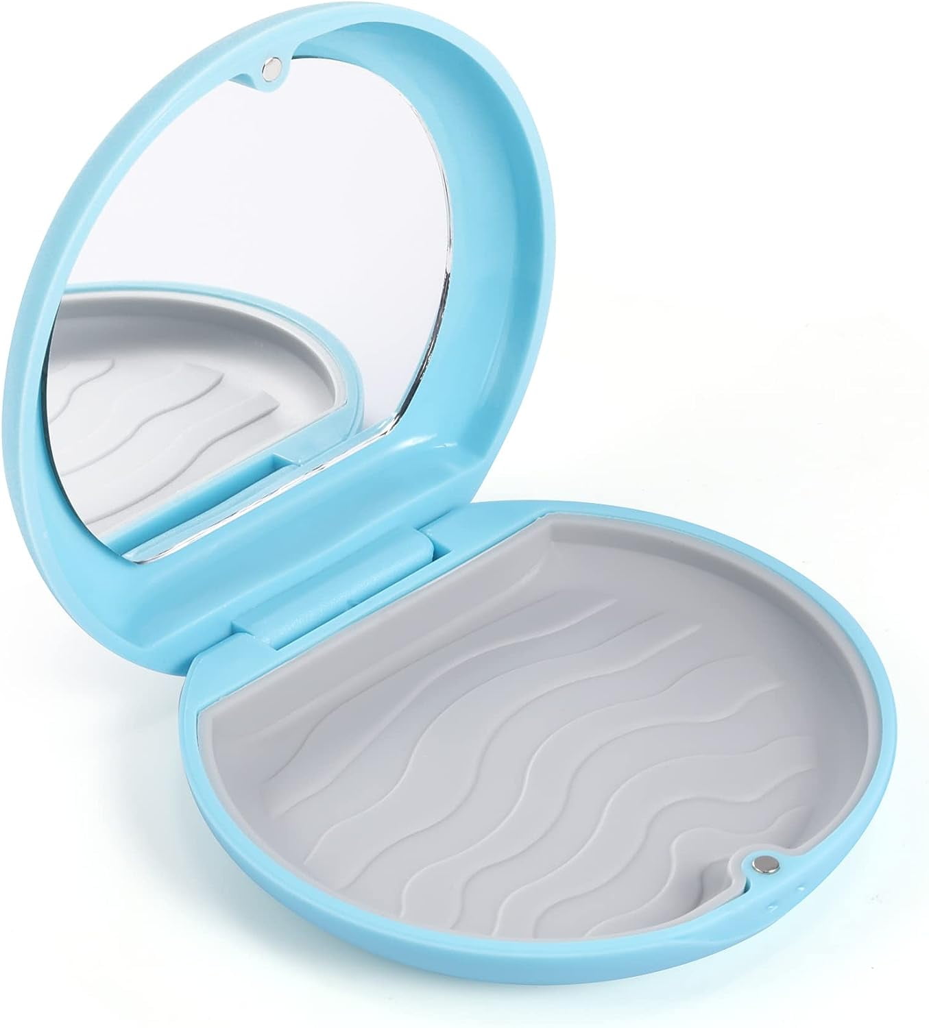 Retainer Container Case with Mirror Dental Retainer Holder Denture Case