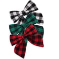 thumbnail image 3 of 3 pcs Lattice Hair Bow Girls Plaid Hair Bows Decorative Children Hair Bow Clips, 3 of 9