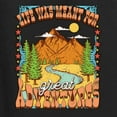 thumbnail image 6 of Wild Bobby Life Was Meant For Great Adventures Mountains Pine Trees Nature Lover Unisex Hoodie Sweatshirt, Black, Small, 6 of 6