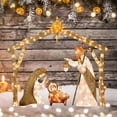 thumbnail image 4 of Light Up Christmas Garden Stake, Acrylic Nativity Scene Sign, 1 Set, 11.8 Inch Acrylic, Yellow LED Yard Decoration, Outdoor Lawn Holiday Ornament, 4 of 7