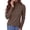 Brown, variant on Turtleneck Sweaters for Women Long Sleeve Casual Tops Knit Womens Pullover Sweaters Winter Clothes
