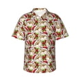 thumbnail image 1 of Balery Christmas Hat bear Camisas hawaianas de manga corta para hombre, camisas playeras de corte holgado, camisas de vacaciones con botones,Medium, 1 of 7