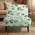 thumbnail image 2 of HELLHERO Leaf Pattern Stretch Elastic Bottom Dustproof Accent Chair Washable Cover Stain Protection Armless Accent Chair Washable Cover for Armless Chair, 2 of 8