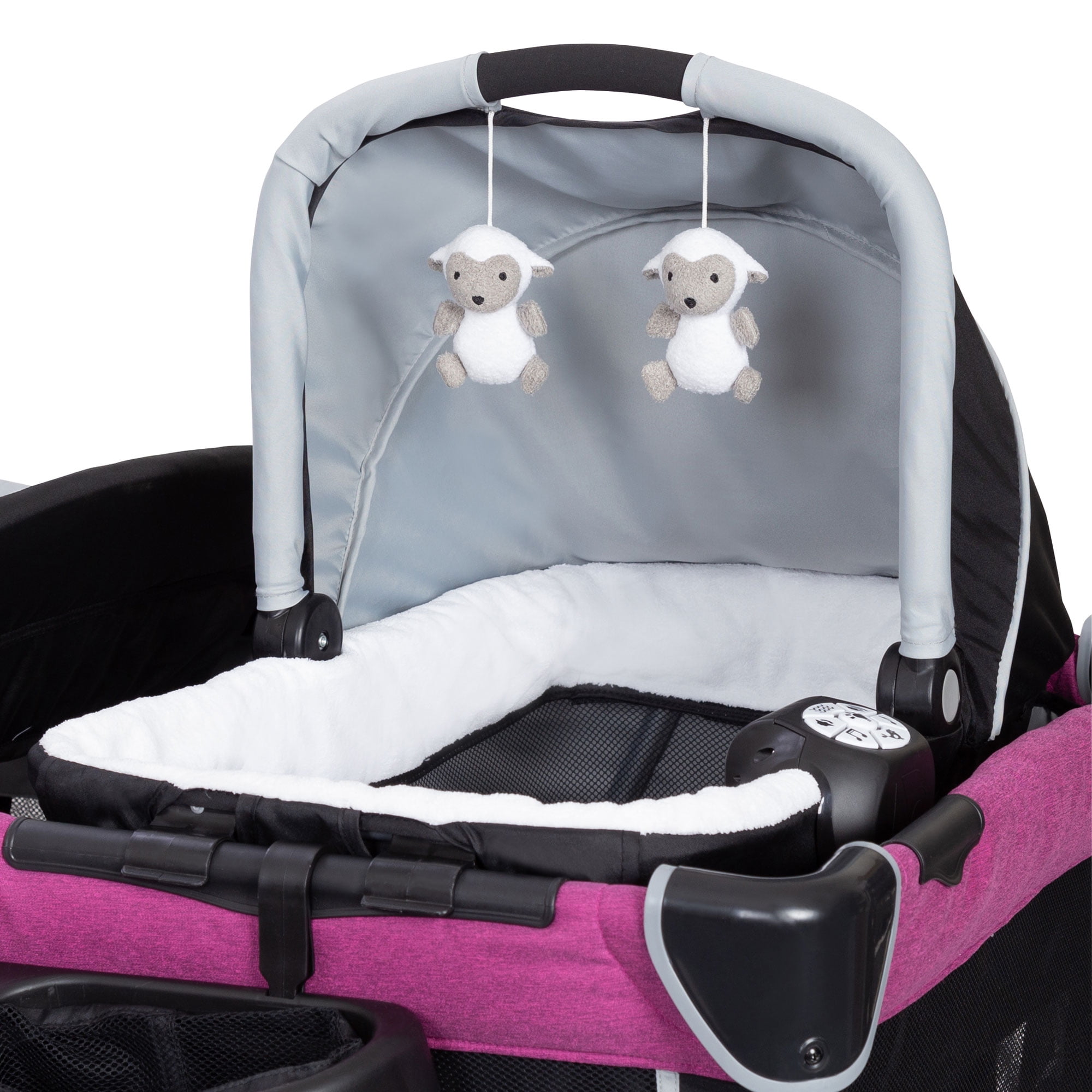 Baby Trend Retreat Portable Nursery Center Playard with Bassinet and Changing Table, Purple