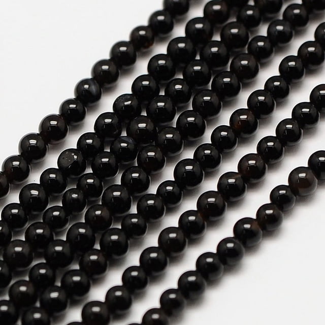 Natural Black Onyx Round Bead Strands Dyed 2mm Hole: 0.5mm about 184pcs/strand 16 inch