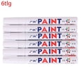thumbnail image 4 of 6Pc White Paint Pen Marker Waterproof Permanent Car Tire Lettering Rubber Letter, 4 of 9