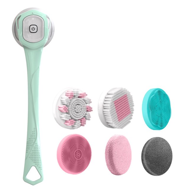 Cepillo De Baño Cepillo de baño Grado 7 Cepillo de ducha eléctrico impermeable para ducha (verde) Tmvgtek Libre de BPA