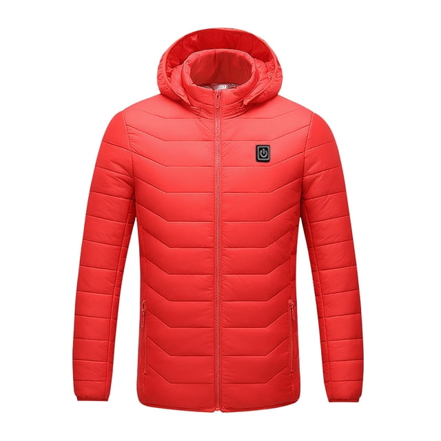 Heated Down Jacket for Outdoor Winter Activities with 8-Zone Heating and Vibrating Massage Function