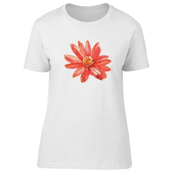 Beautiful Red Flower, Watercolor Tee Women's -Image by Shutterstock