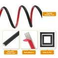 thumbnail image 3 of Uxcell 3.3Ft x 0.79" Moldura de recorte autoadhesiva para paredes, moldura de espejo flexible, tira de paneles de pared autoadhesiva para bricolaje, zócalo de piso y pared, Negro, 3 of 7